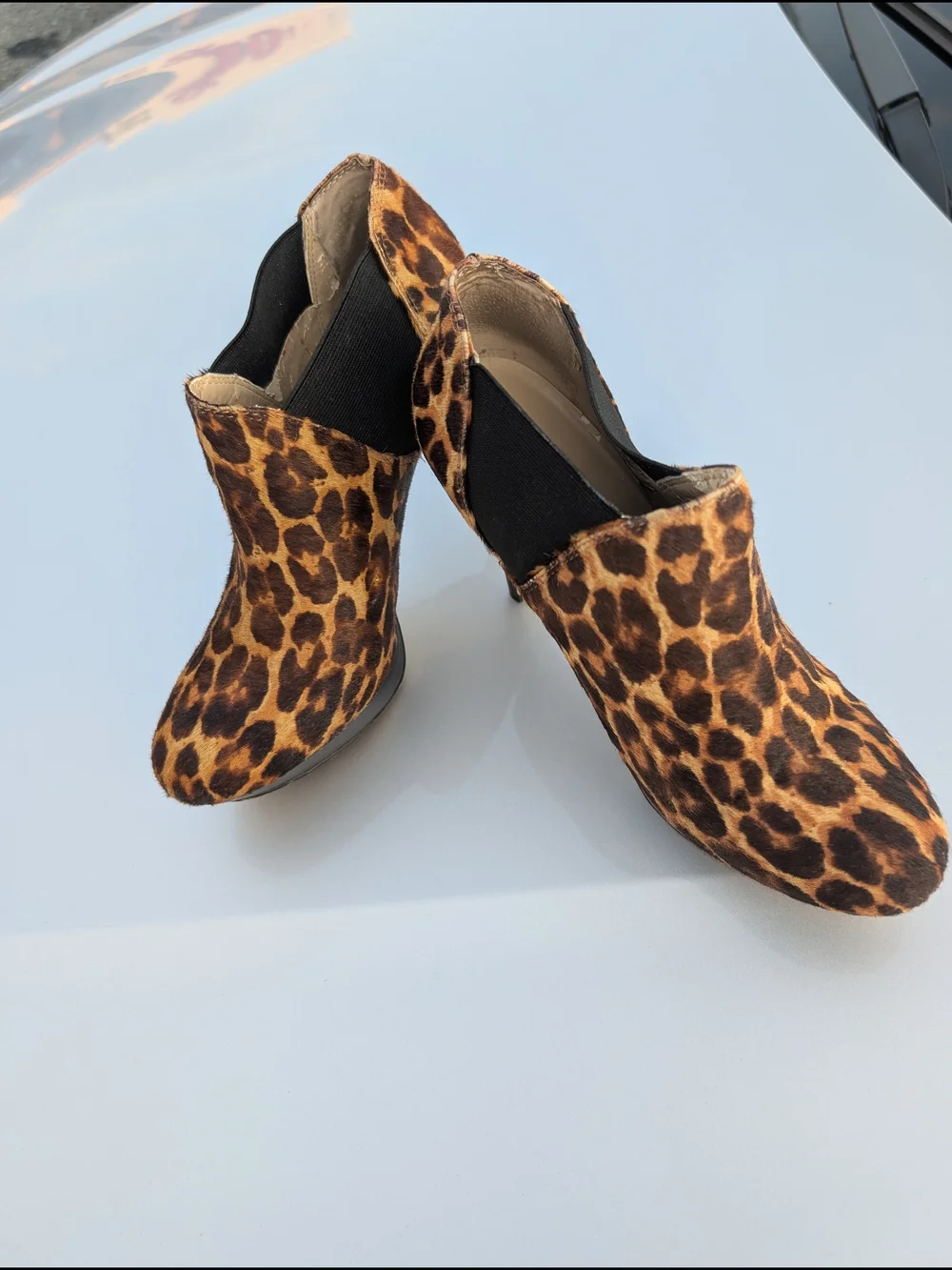 INC International Concepts Leopard Print Ankle Booties - Brown Black